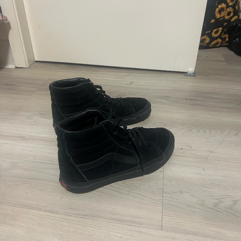 Vans Sk8 Hi Black Suede Shoes Women Size 6.5 ( Men Size 5.0 )